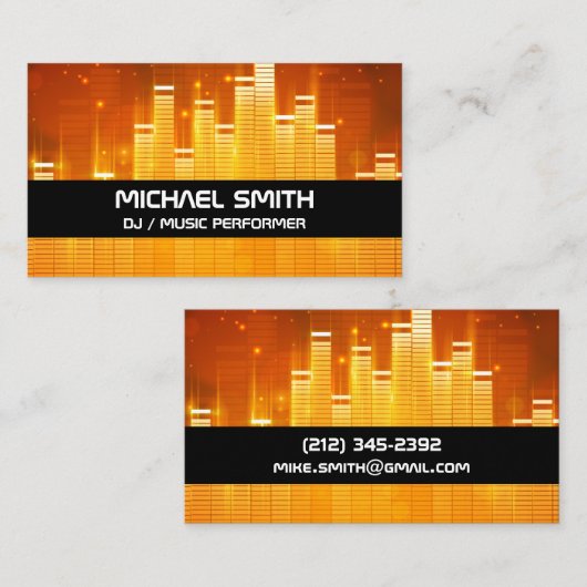 イコライザのライトの背景 名刺 (正面/裏面)