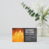 イコライザのライトの背景 名刺 (スタンド正面)