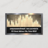 イコライザアイコン | ターンテーブル | ミュージカルサウンドノート 名刺 (裏面)