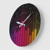 イコライザディスコライトミュージックボリューム ラージ壁時計 (傾斜)