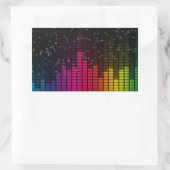 イコライザディスコライト音量 長方形シール (バッグ)