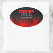 イコライザレッドサウンドバープロモーションステッカー 楕円形シール (バッグ)