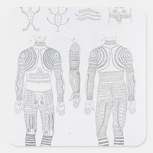 イゴロート入れ墨 スクエアシール (正面)