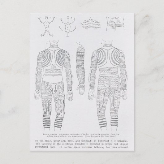 イゴロート入れ墨 ポストカード (正面)