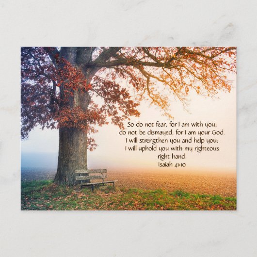 イサイカスタムア感動的バイブルの聖句 ポストカード (正面)