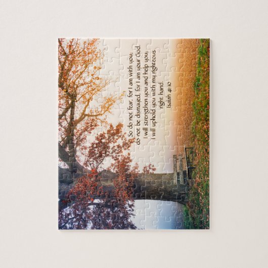 イサイカスタムヤ感動的アの聖書の聖句41:10 ジグソーパズル (縦)