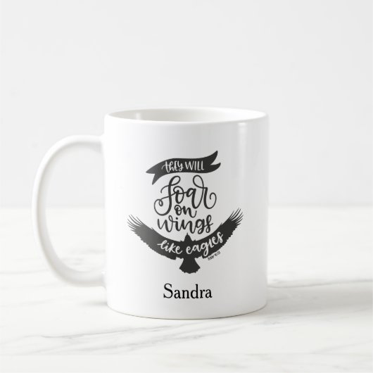 イサイクラシックヤ40:21キリスト教の聖書聖句 コーヒーマグカップ (左)