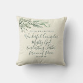 イサイパーソナライズされたヤ9:6モダンパインクリスマスデコ クッション (正面)