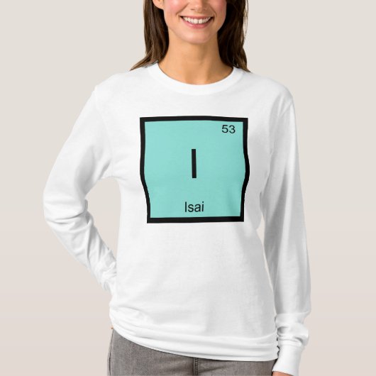 イサイ 名前 化学 元素 周期表 Tシャツ (正面)