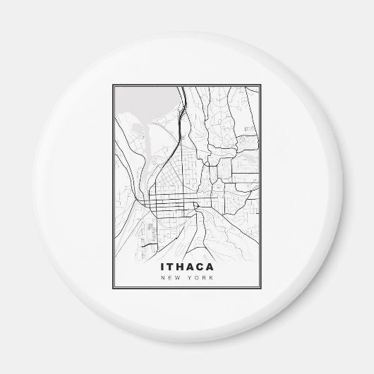 イサカ地図 マグネット (正面)