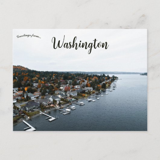 イサクアの水辺の家 ワシントン州 ポストカード (正面)