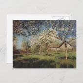 イサク・レビタン – リンゴの花の木 ポストカード (正面/裏面)