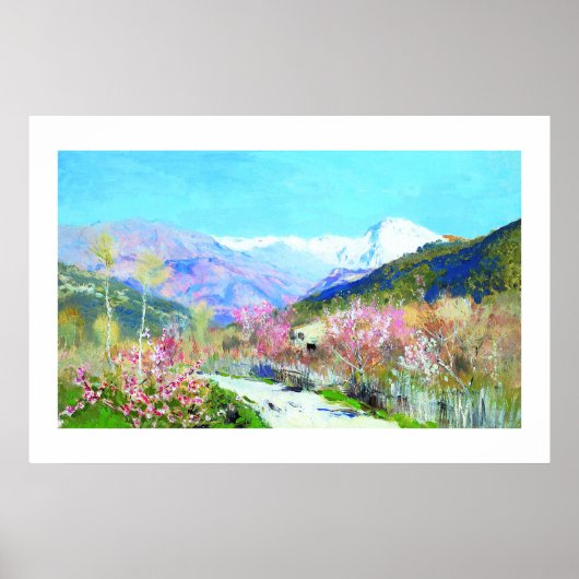 イサク・レビタン。"春絵画の" ポスター (正面)