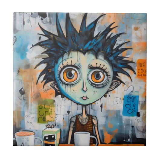 イサックインクウェル月曜日の朝のムチ タイル (正面)