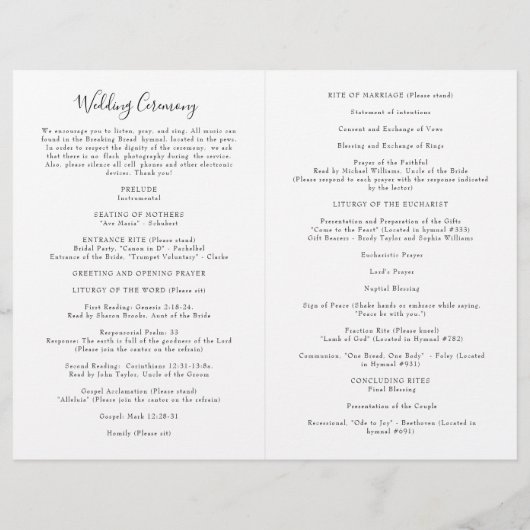 イサベラカトリック結婚式 プログラムフルマス (裏面)