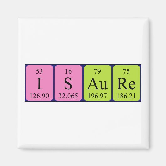 イサール周期表名磁石 マグネット (正面)