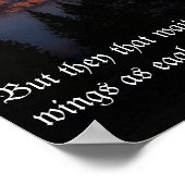 イザイ40:31聖なる書物、 経典イーグルポートレート ポスター (角)