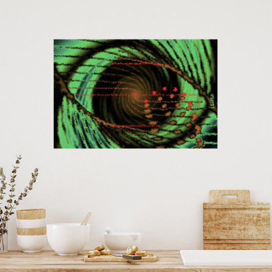 イザナによる眼球渦 ポスター (キッチン)