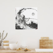 イザナミ・イザナギ白黒槍 ポスター (キッチン)