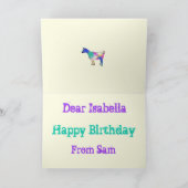 イザベラが山羊動カラフル物の名ファンキー前を付ける カード (内部)