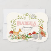 イザベラの上100のベビーの一流の女の子の誕生の発表 案内状 (正面)