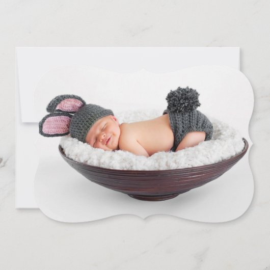 イザベラの上100のベビーの一流の女の子の誕生の発表 案内状 (裏面)