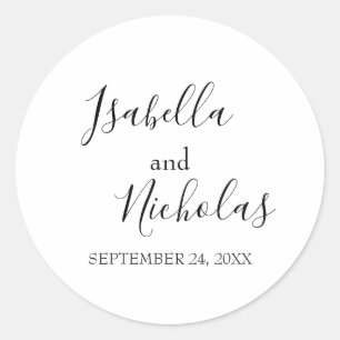 イザベラシンプルモダン書道結婚の書道 ラウンドシール