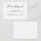 イザベラシンプル書道モダンウェブサイトRSVP エンクロージャーカード (正面/裏面)