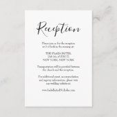 イザベラモダンスクリプトウェディングレセプション エンクロージャーカード (正面)