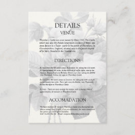 イザベラヴィンテージバラ結婚ズゲスト詳細カード エンクロージャーカード