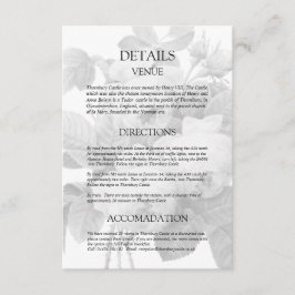 イザベラヴィンテージバラ結婚ズゲスト詳細カード エンクロージャーカード