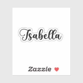 イザベラ名 – 手書き書道 シール