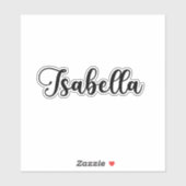 イザベラ名 – 手書き書道 シール (シート)
