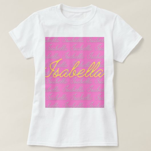 イザベラ署名名パターン Tシャツ (デザイン正面)