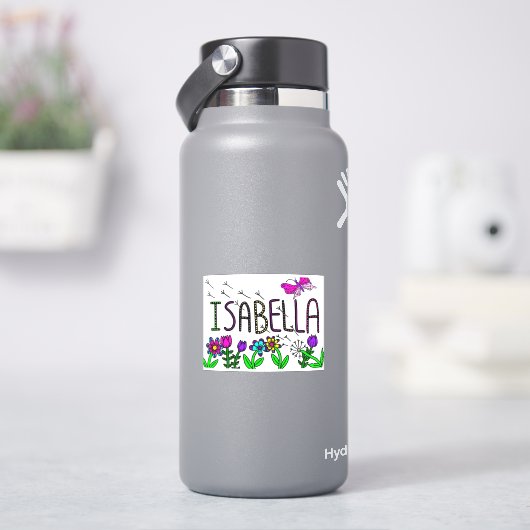 イザベラ – ザネームイザベラお洒落スケッチ シール (HydroFlask)