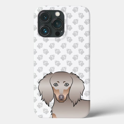イザベラ+タン ロングヘア ダックスフンド 頭と足 Case-Mate iPhoneケース (裏面)