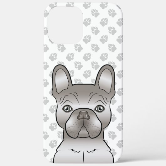 イザベラ フレンチブルドッグ かわいい犬と足跡 Case-Mate iPhoneケース (裏面)