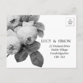 イザベラ モノクローム ヴィンテージ ローズ RSVP ポストカード (裏面)