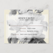 イザベラ モノクローム ヴィンテージ ローズ RSVP ポストカード (正面)