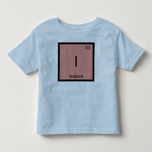 イザベラ 名前 化学 元素 周期表 トドラーTシャツ (正面)