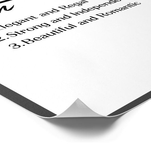 イザベラ、女の子のパーソナライズされた名前の定義 ポスター (角)