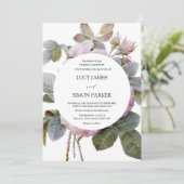 イザベラII エレガント ヴィンテージ フラワー ローズ 招待状 (スタンド正面)