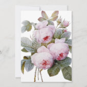 イザベラII、ヴィンテージエレガントフローラバラ 招待状 (裏面)