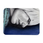 イザベルブロンドウーマンポートレートオリジナルアートスケッチ マグネット (横)