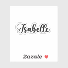 イザベル名 – 手書き書道 シール