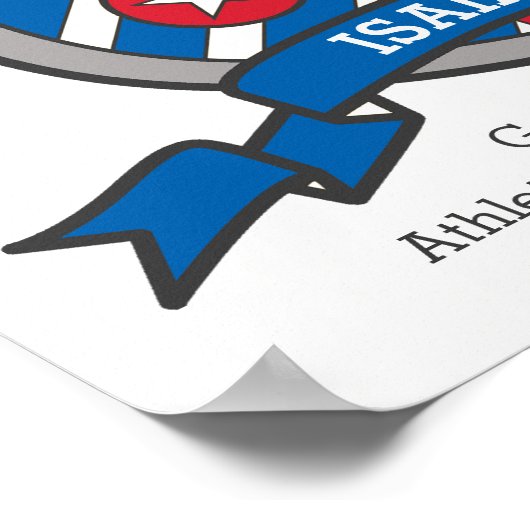 イザヤの名前は男の子の手紙を意味する私の狼のポスター ポスター (角)