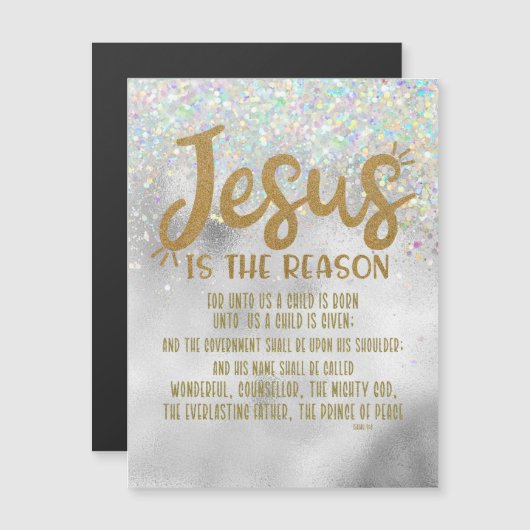 イザヤの聖句とイエス・クリスマス (正面/裏面)