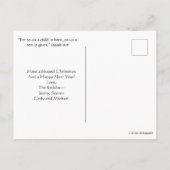 イザヤの聖句スコットランドケルト結び目模様 シーズンポストカード (裏面)