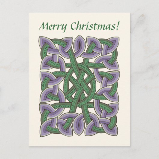 イザヤの聖句スコットランドケルト結び目模様 シーズンポストカード (正面)