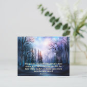 イザヤの聖句素朴ウッドランド・クリスチャン・クリスマス シーズンポストカード (スタンド正面)